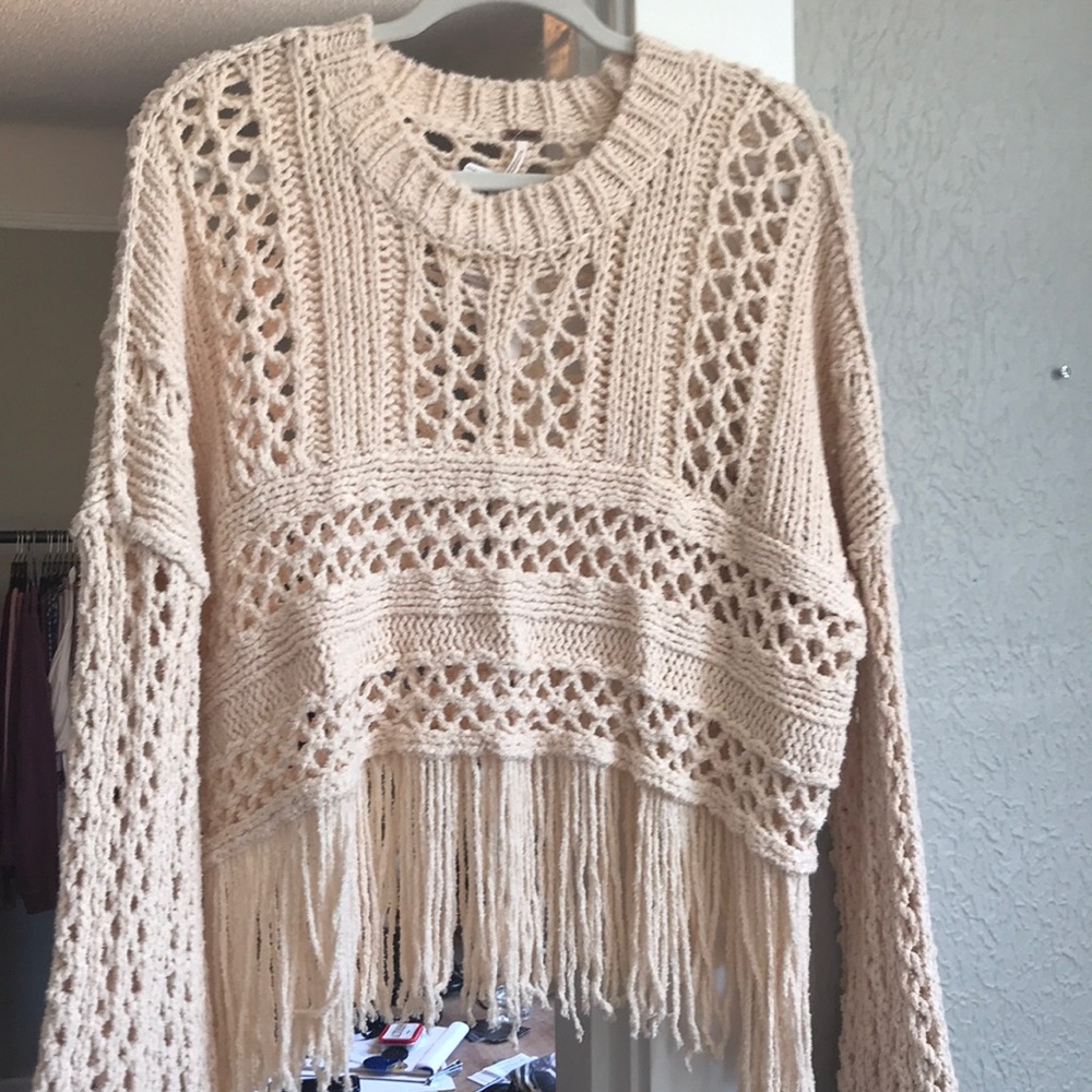 Off White Crochet Crop Top